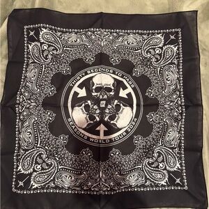 Thirty Seconds to Mars Black and White Bandana